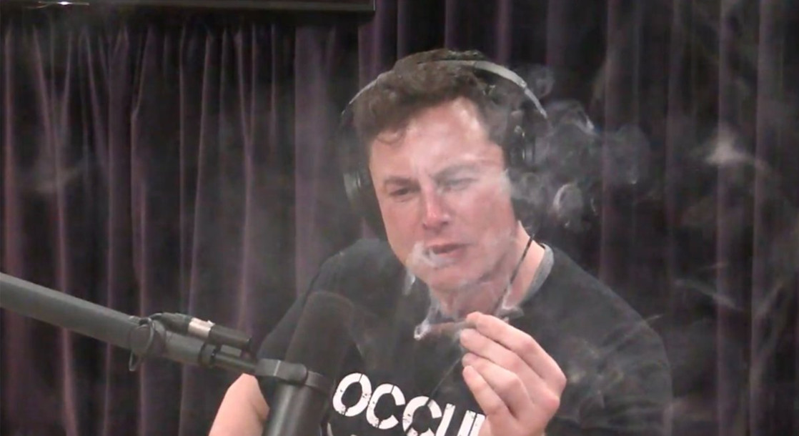 Elon Musk Smokes Weed With Joe Rogan, but Tesla Stock Takes the Hit