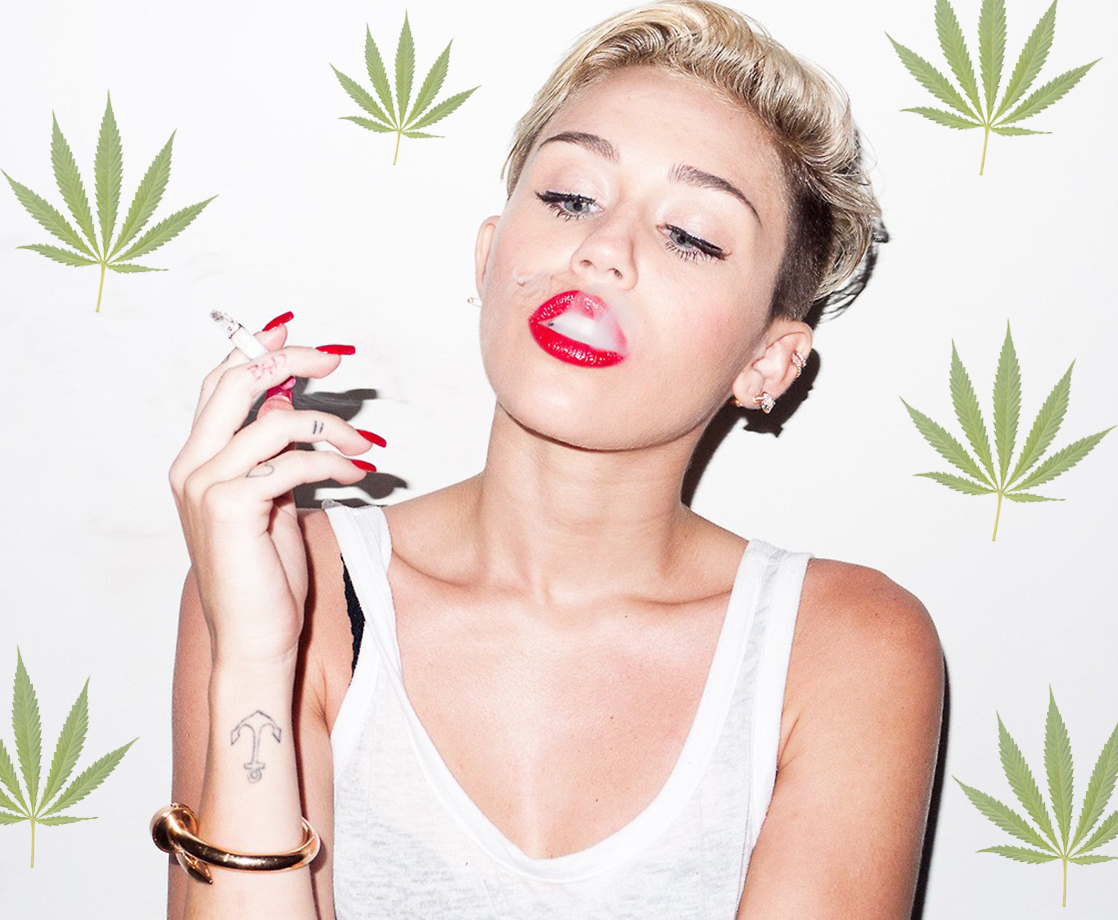 Miley Cyrus Is Smoking Pot Again, Says “Weed Makes You Happy”