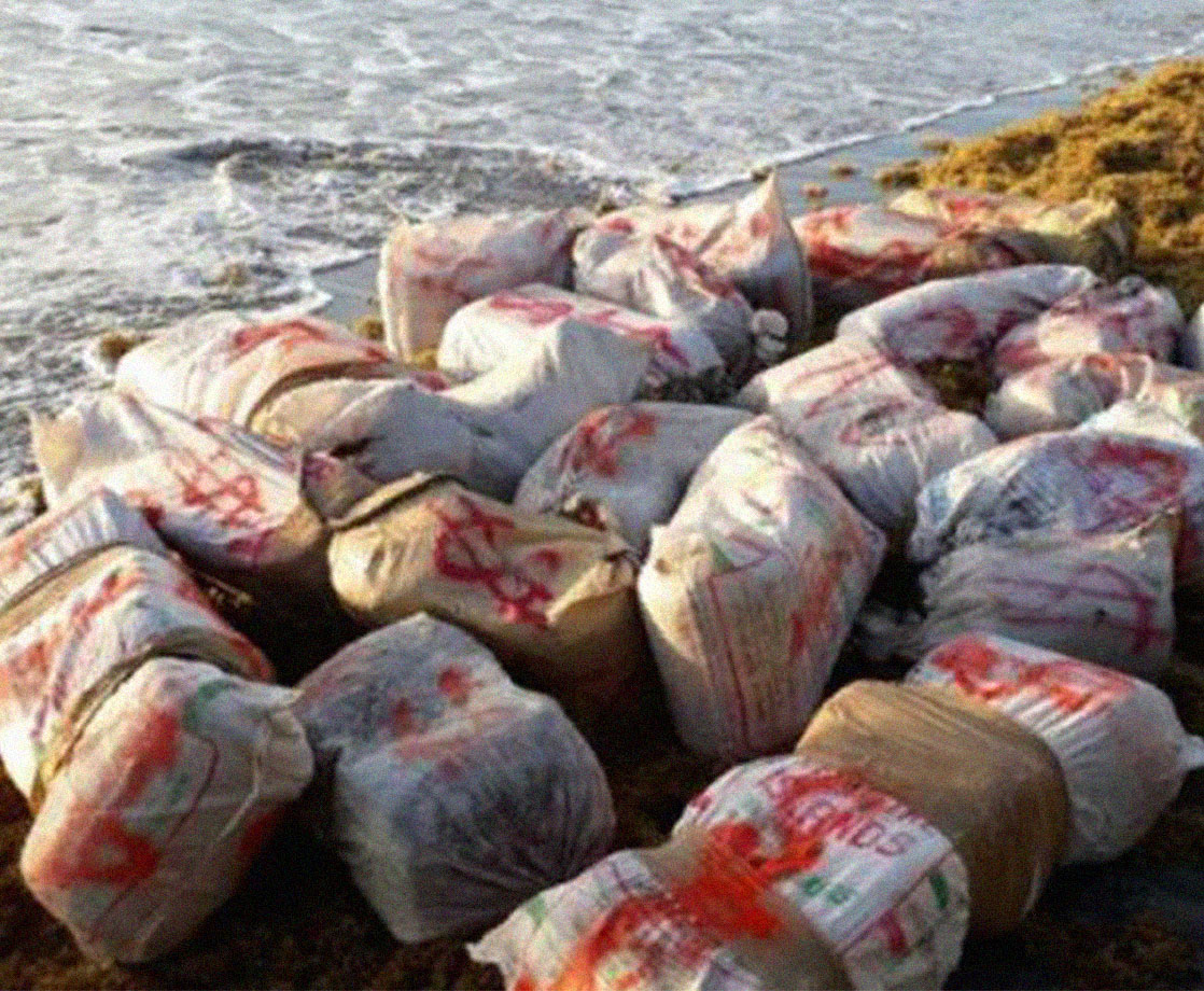 Over 100 Pounds of Weed and Cocaine Washed Up on an Alabama Beach