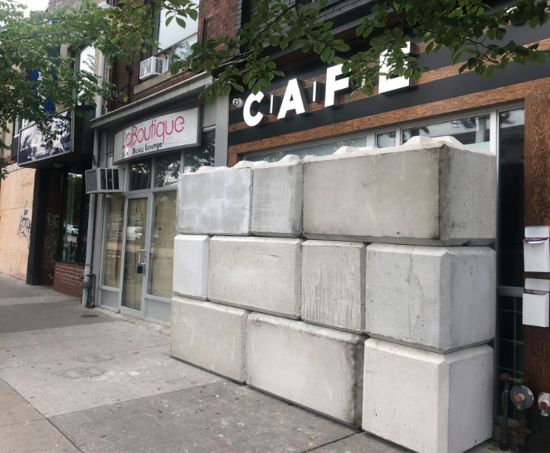 Toronto Police Install More Concrete Barricades in Front of Illicit Pot Shops