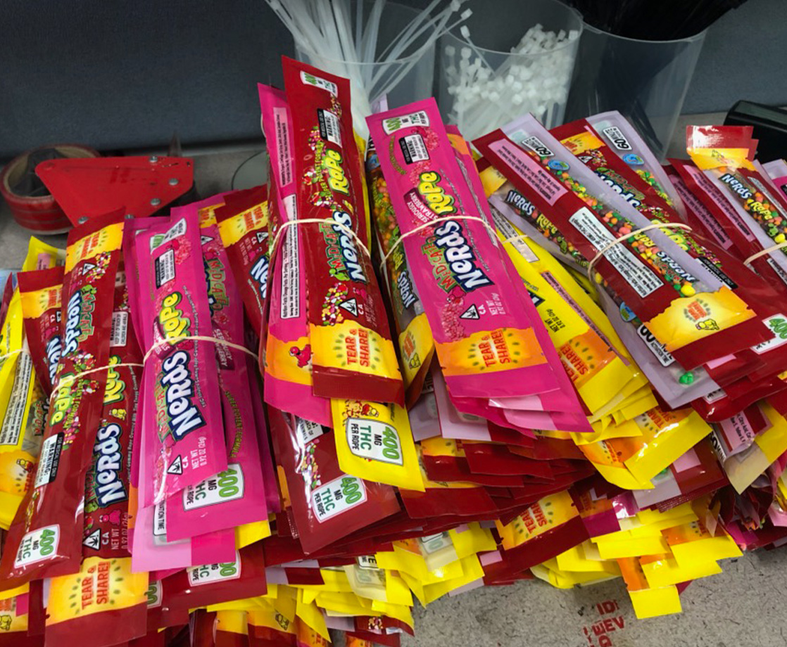 California Police Raid Turns Up 500 Pounds of Weed-Infused Nerds Rope