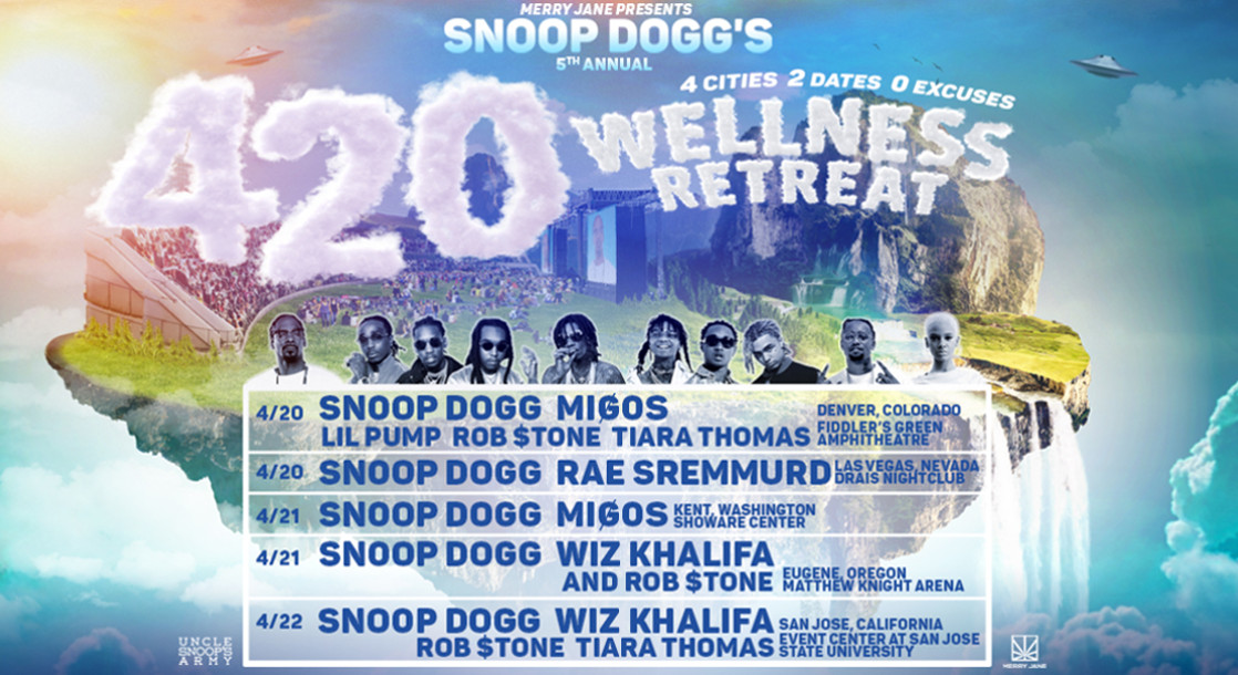 Snoop Dogg & MERRY JANE Announce the 5th Annual 420 Wellness Retreat Tour!