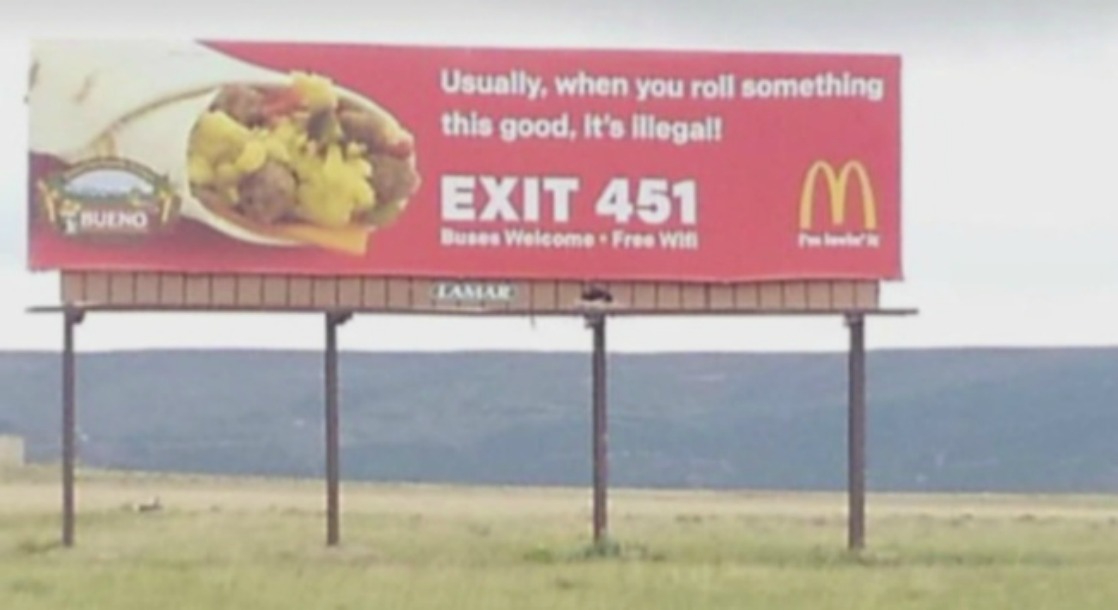 A McDonald’s Billboard Aimed at Stoners Is Going Viral in New Mexico