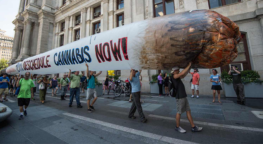 Protesters March 51-Foot Joint To DNC