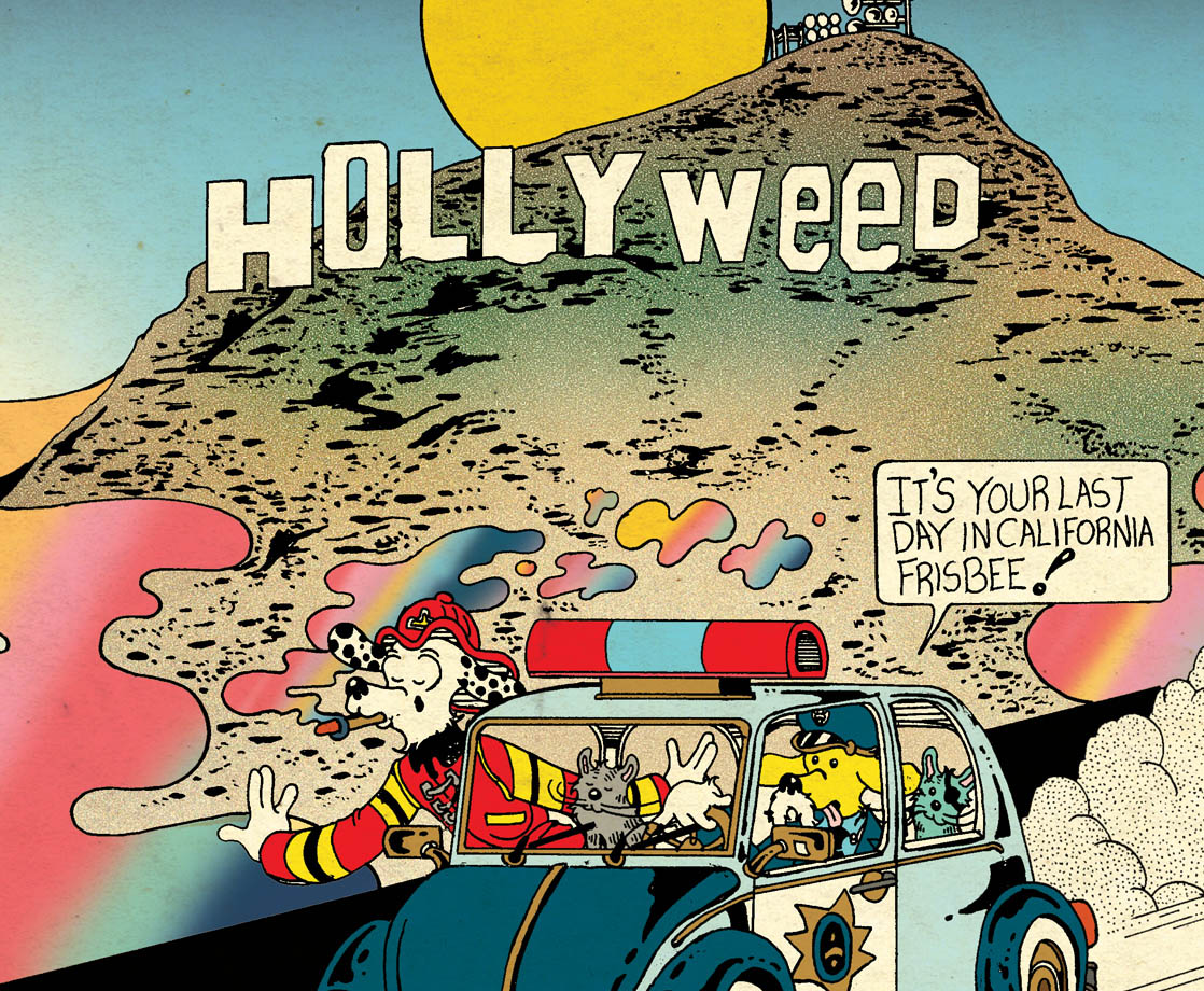 Frisbee F.D. Concludes His West Coast Marijuana Mecca in This Week’s Comic