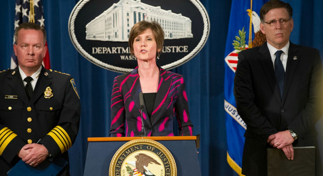 Acting Attorney General Sally Yates Fired for Refusing to Enforce Immigration Ban