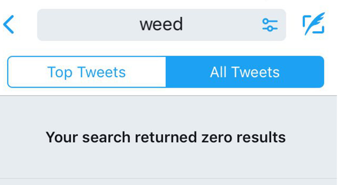 Twitter Censors Marijuana Searches – Then Reverses Decision
