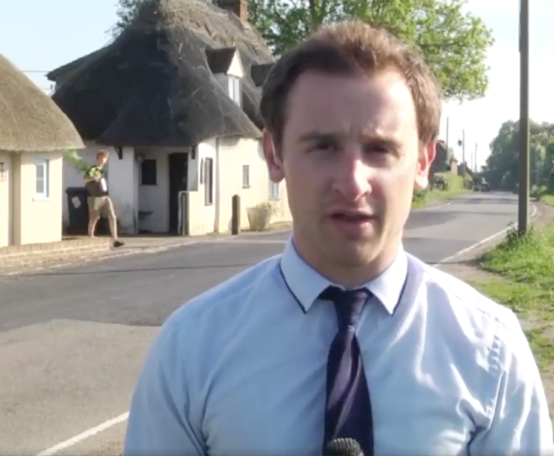 Teen Pranks British News Crew During Live Report on Pot Bust