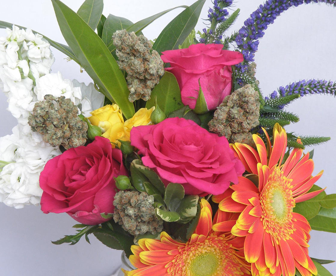 Flowers on Flowers Arranges Blossoms with Bud for Charity